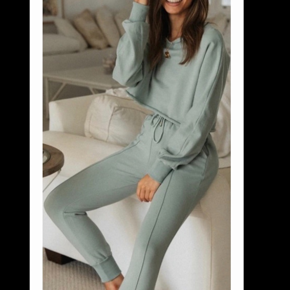 French Terry Sweater Jogger Set